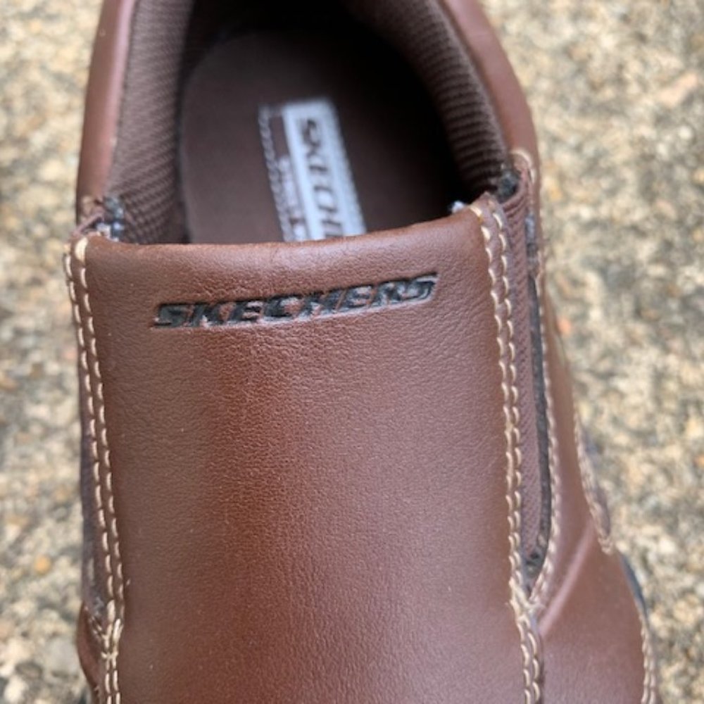 Boy's size 6 brown slip on shoes - Picture 6 of 13